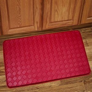 sweet home collection memory foam anti fatigue kitchen floor mat rug, diamond